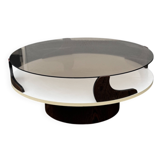 Table basse ronde de l'ère spatiale