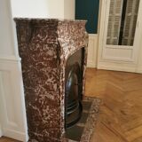 Royal red marble fireplace