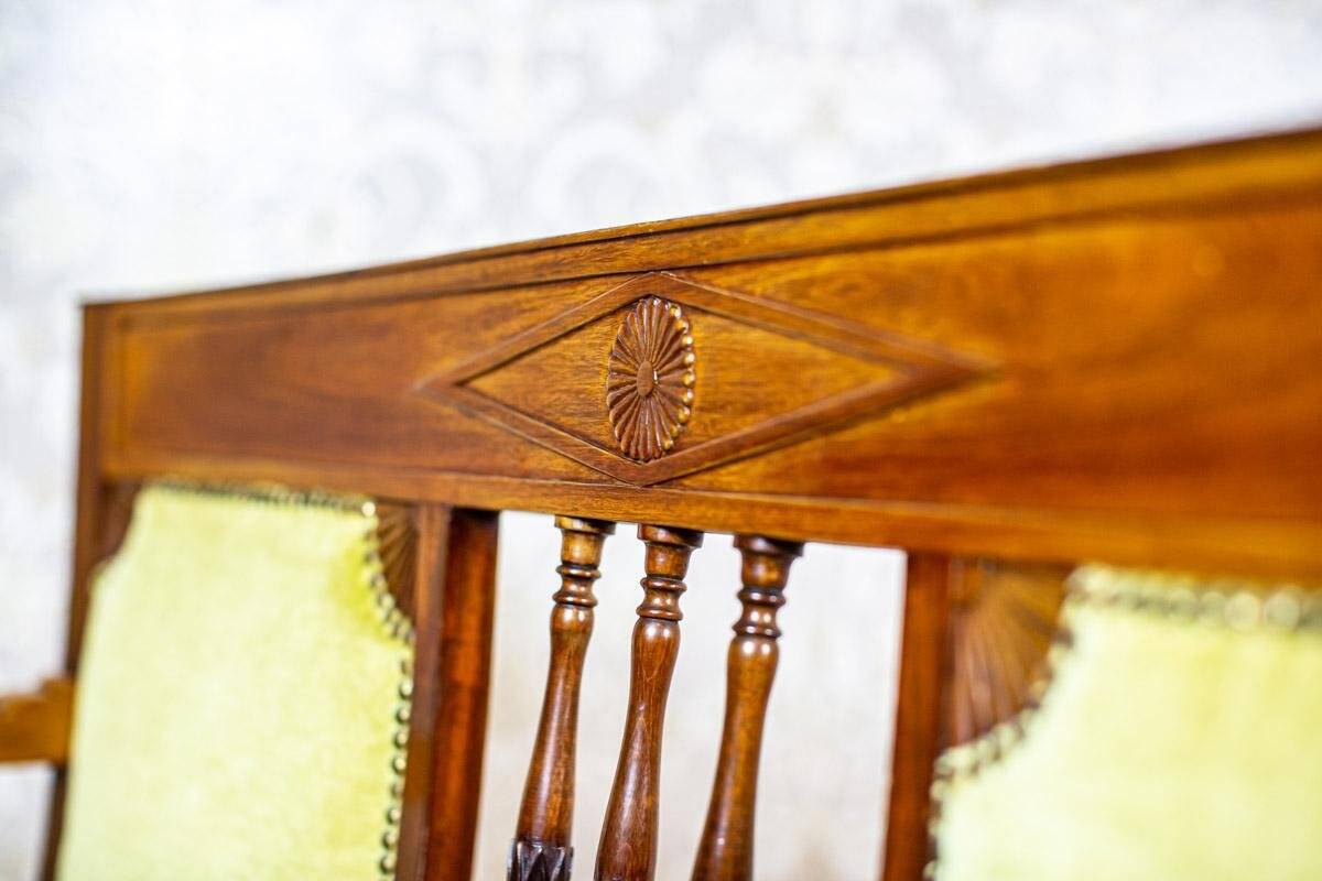 Neat Sofa with Green Velour, 1950s