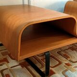 Curved wooden coffee table