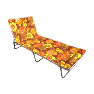 Vintage folding chaise chaise longue an 60 70