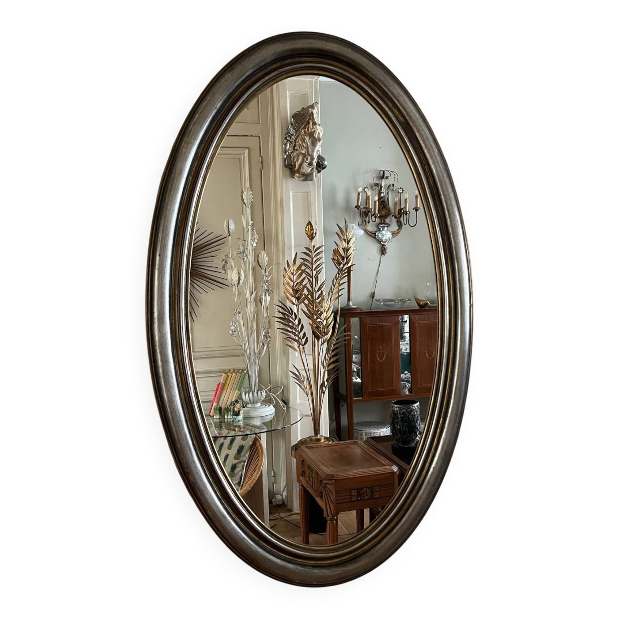 Oval mirror 1970s Deknudt