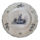 Assiette KG Lunéville décor pêcheur bleu