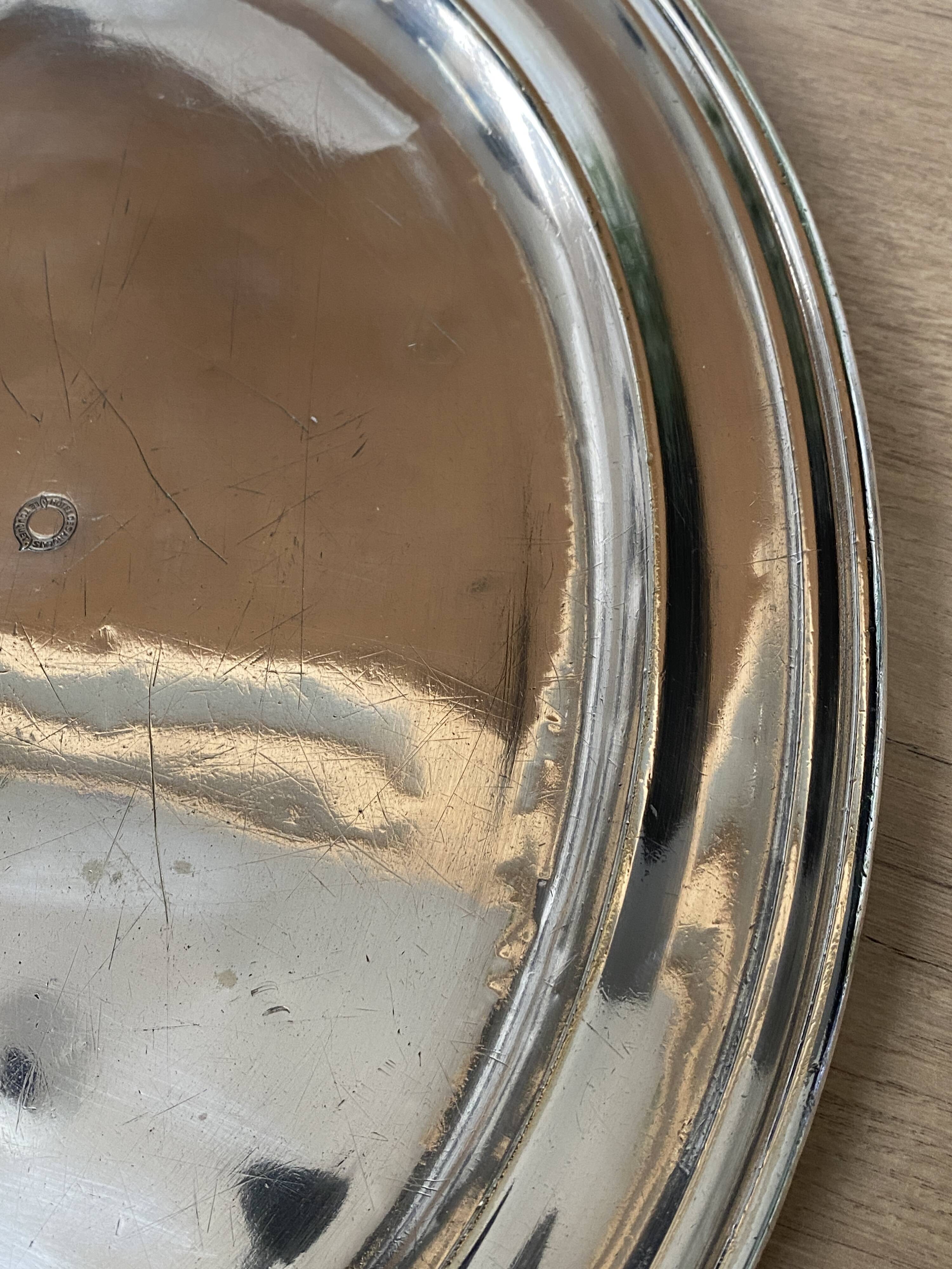Silver-plated serving dish from the Hôtel des Anglais in Le Touquet