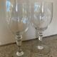 2 crystal wine glasses