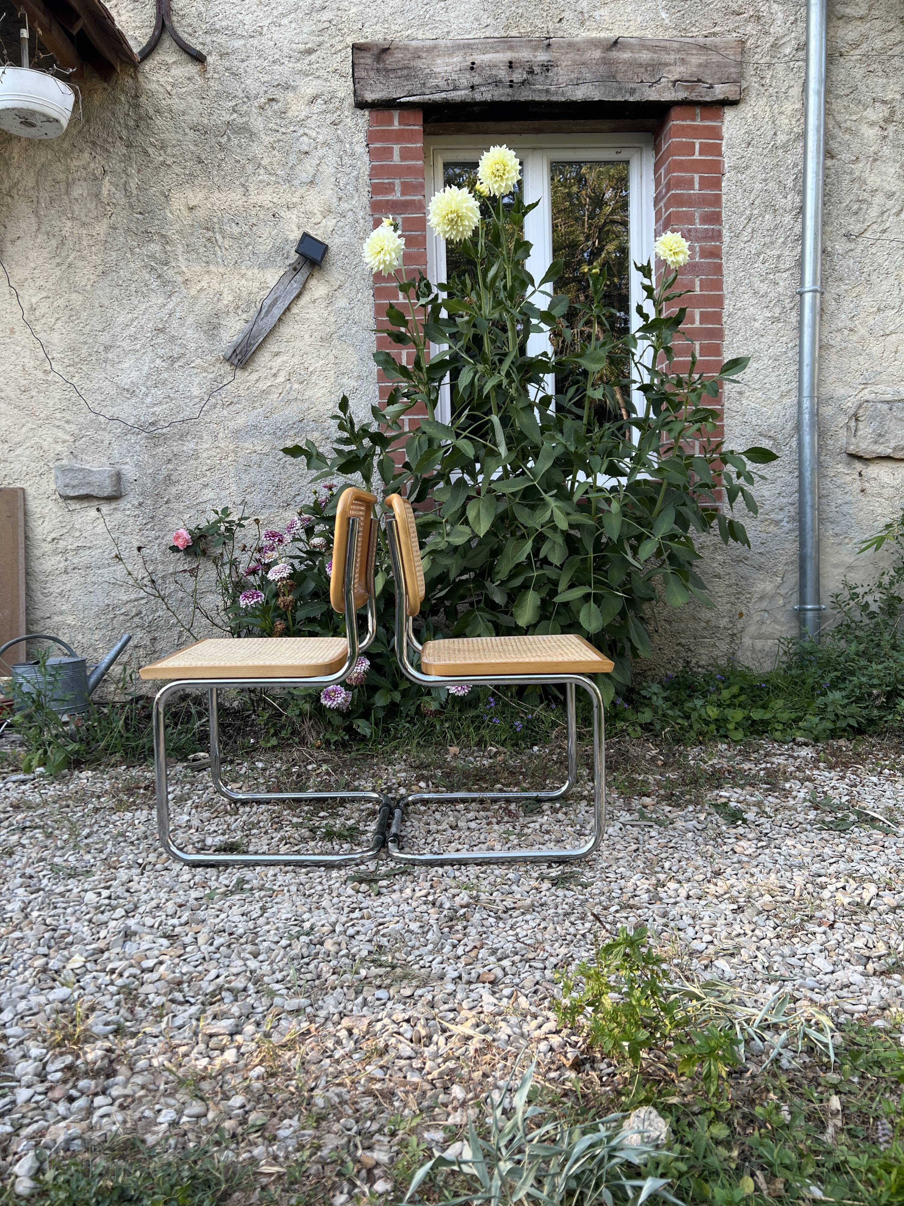 Cesca B32 chairs by Marcel Breuer