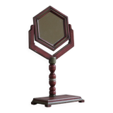 A pine table mirror by a Swedish cabinetmaker, folk art, early 20th century.