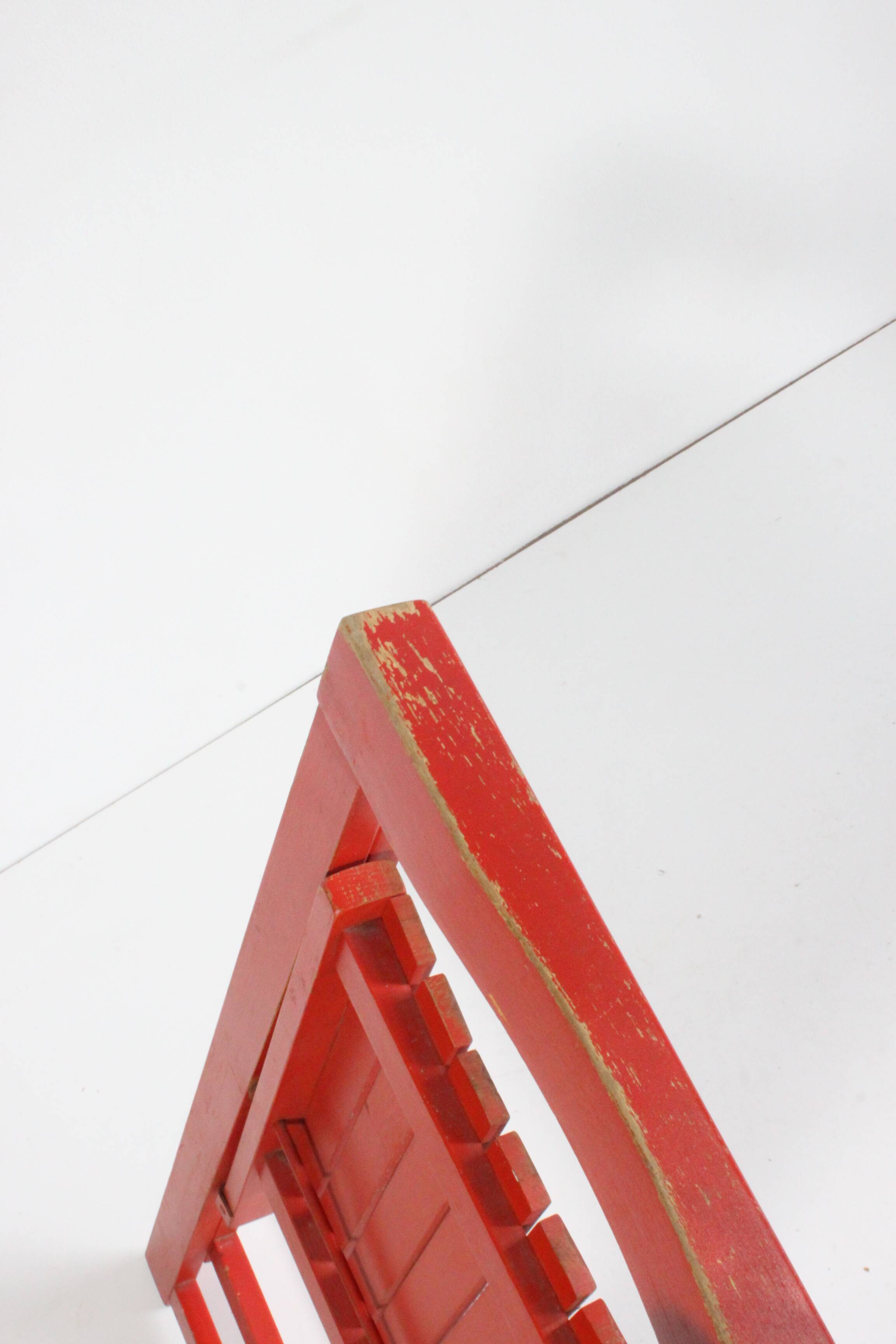Vintage wooden folding chairs 1960s