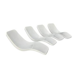 4 Long chairs Charles Zublena Circa 1965