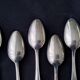 6 SFAM Chambly pattern silver-plated soup spoons