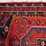 Vintage 1930s Persian Hamadan rug, geometric medallion, 105cm x 143cm (3'5" x 4'8") - 1C1276