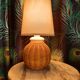 Wicker ball lamp