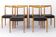 Set of 6 Vintage Lübke Dining Chairs 1970s Germany, Mid Century Beech Wood