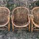 Vintage 1960s bamboo rattan chairs