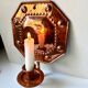 Scandinavian Antique Wall Candle Holder Sconce in Copper