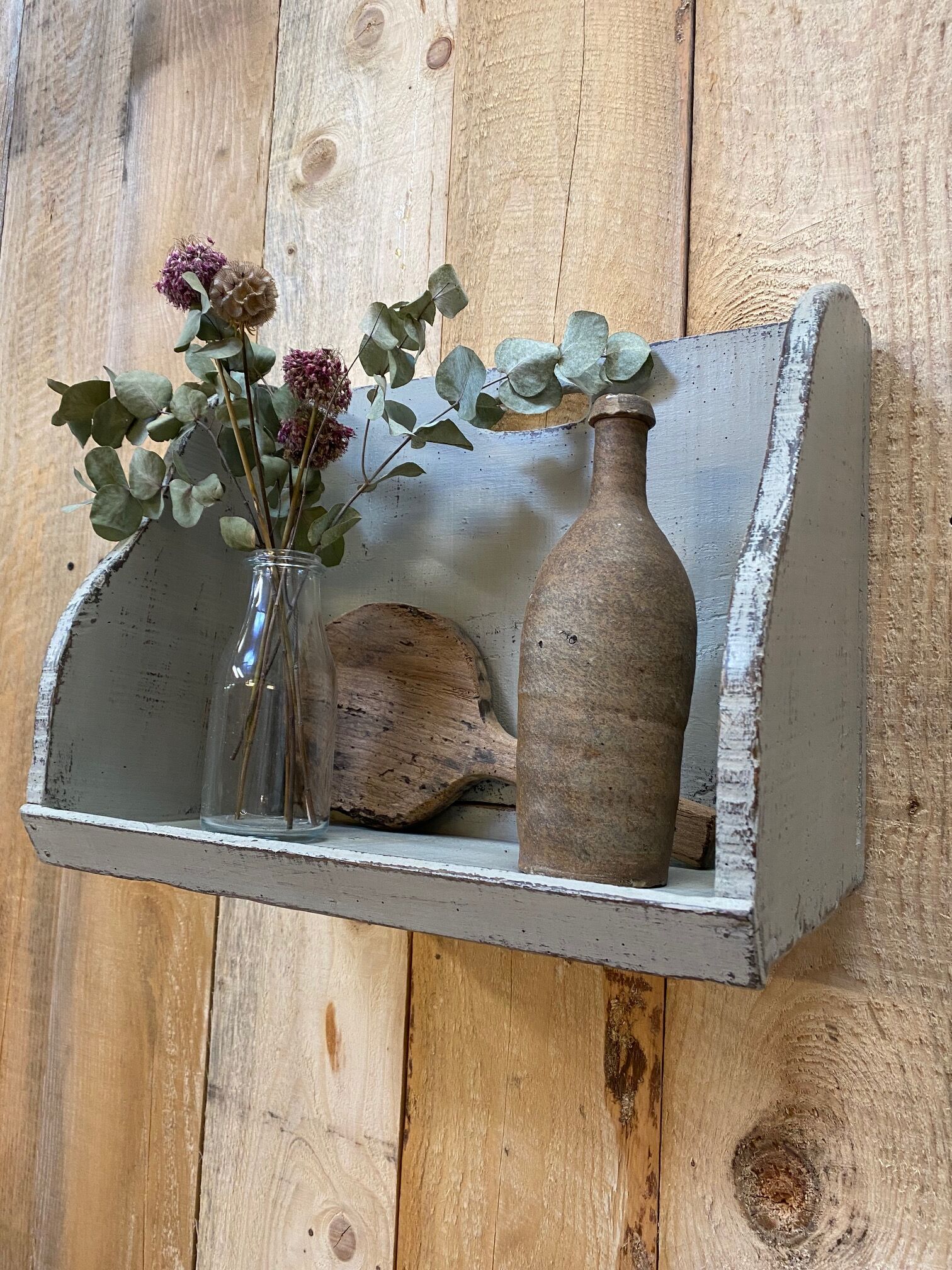 Old patinated washerwoman tray and its beater