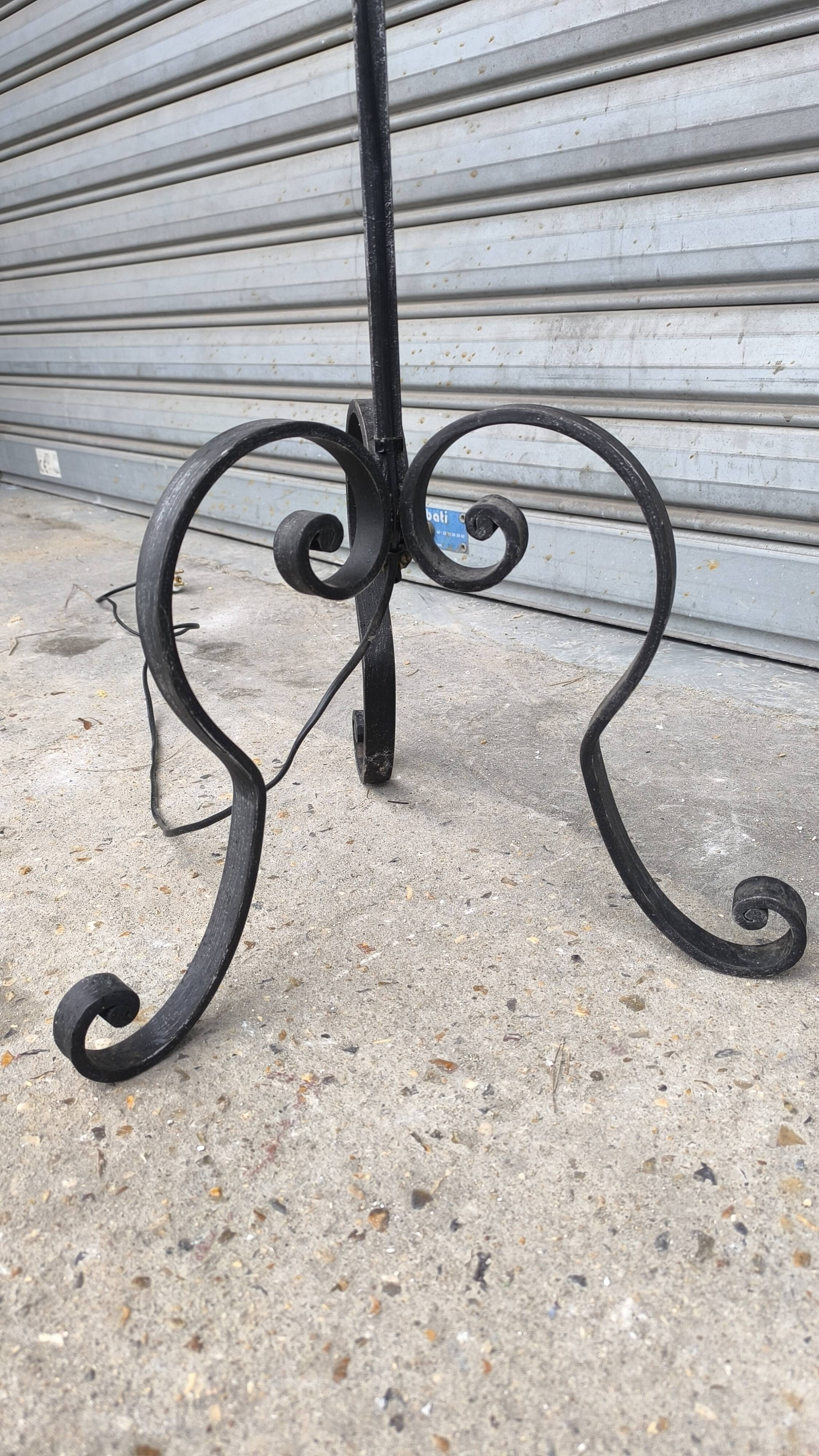 Wrought iron floor lamp 1950
