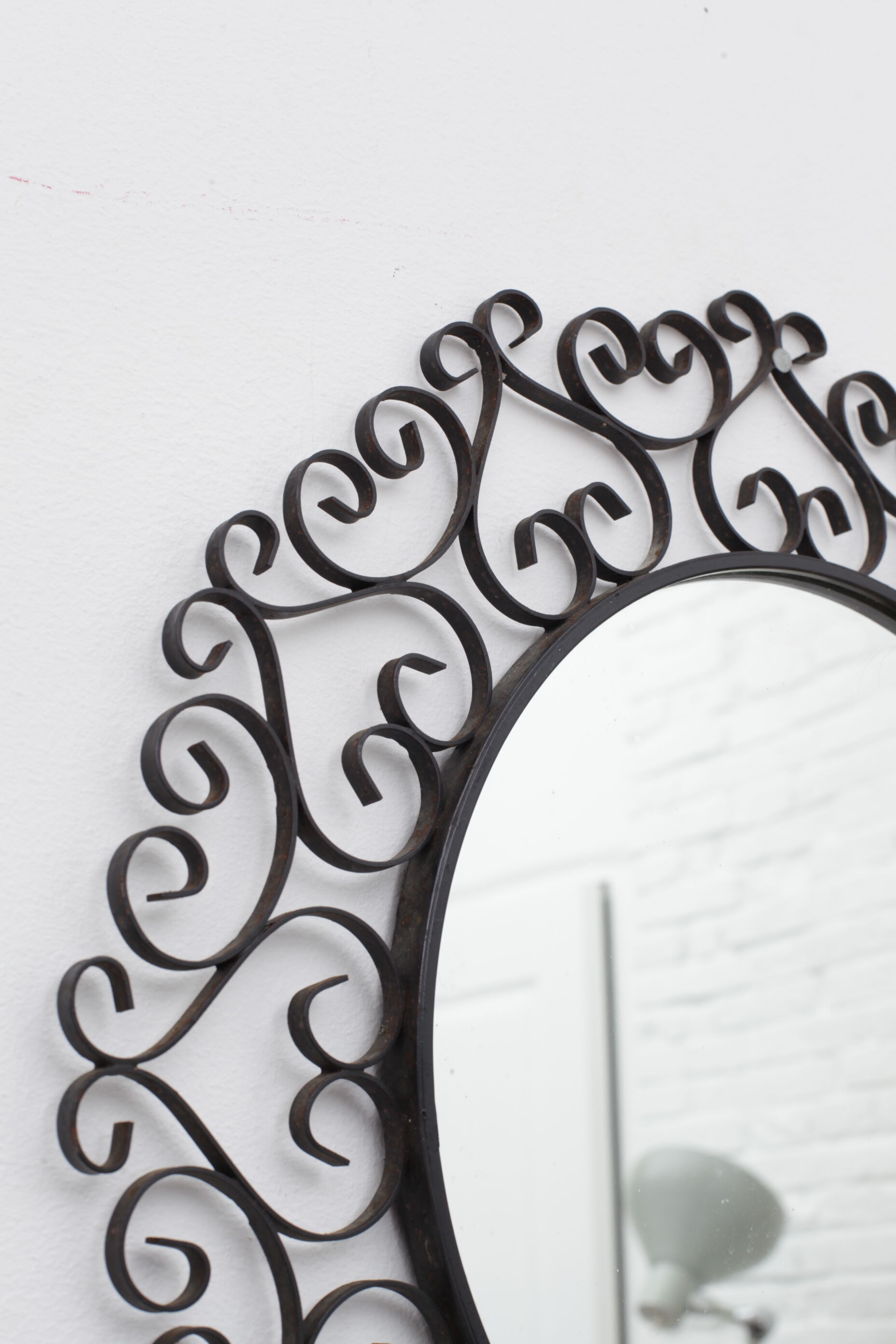 Miroir Chaty Vallauris en fer forgé 48cm