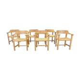 Set of 6 pine chairs by Rainier Daumiller for Hirtshals Sawmill