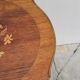 Selette pedestal side table Louis XV style with decorated marquetry and rosewood - 1900s
