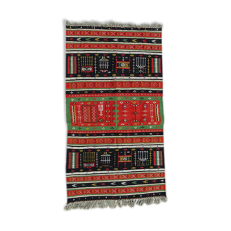 Hand woven wool rug 125x70cm