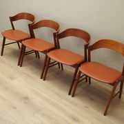Set of four teak chairs, Danish design, 1970s, manufacture: Korup Stolefabrik
