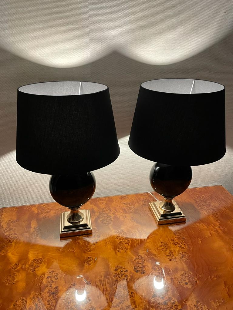 Pair of large vintage lamps Italy
