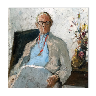 Portrait of a seated man