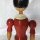 PINOCCHIO WOODEN ARTICULATED COAT RED AND GREEN HANDMADE VINTAGE