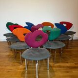 10 vintage Giorgio Saporiti chairs