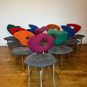 10 vintage Giorgio Saporiti chairs