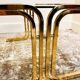 Vintage brass and smoked glass nesting tables