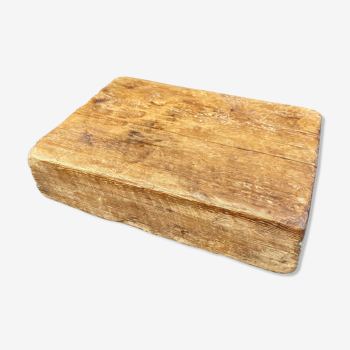 Old solid wood log cutting board