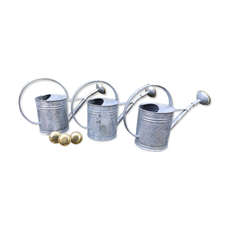 3 small vintage florist watering cans