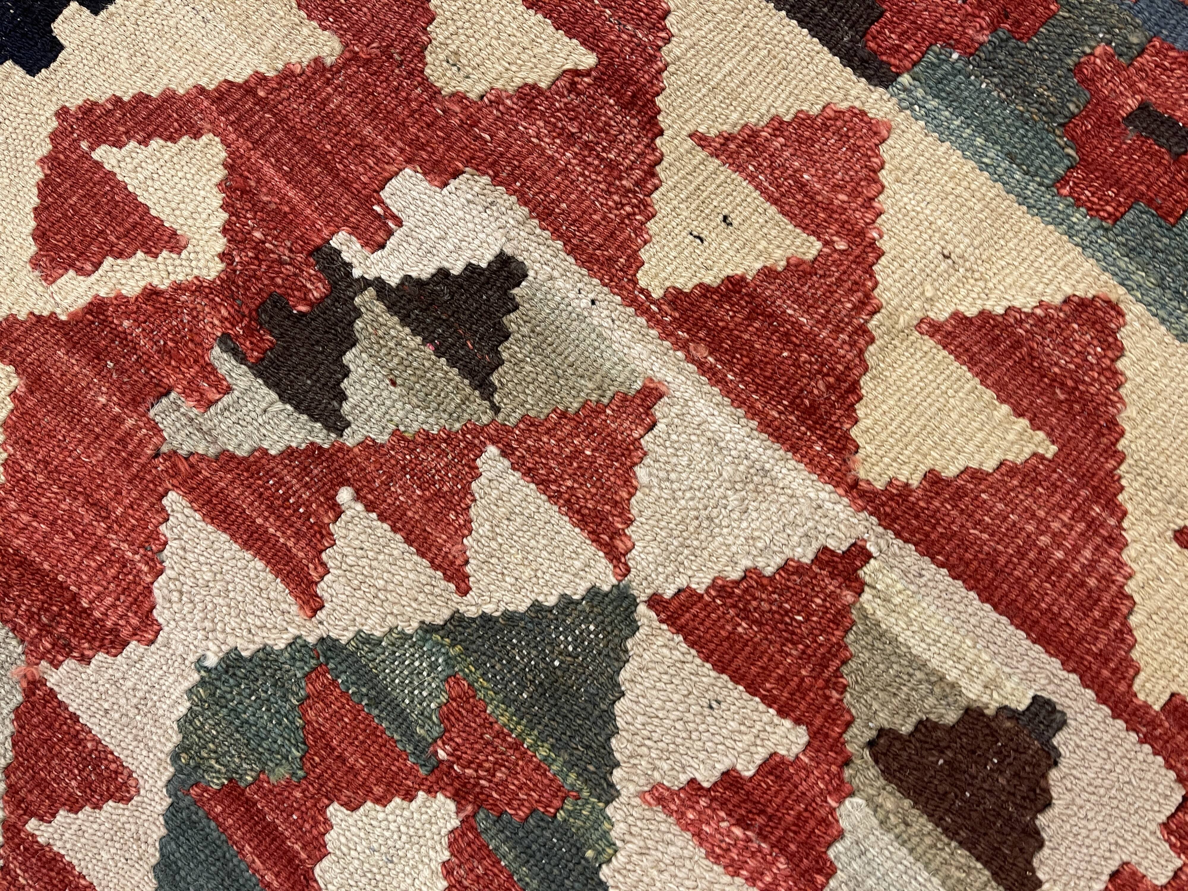 Traditional Tribal Kilim Rug, Multicolour Kilims Wool Area Geometric Carpet