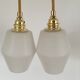 Paire de lampes baladeuses en verre dépoli