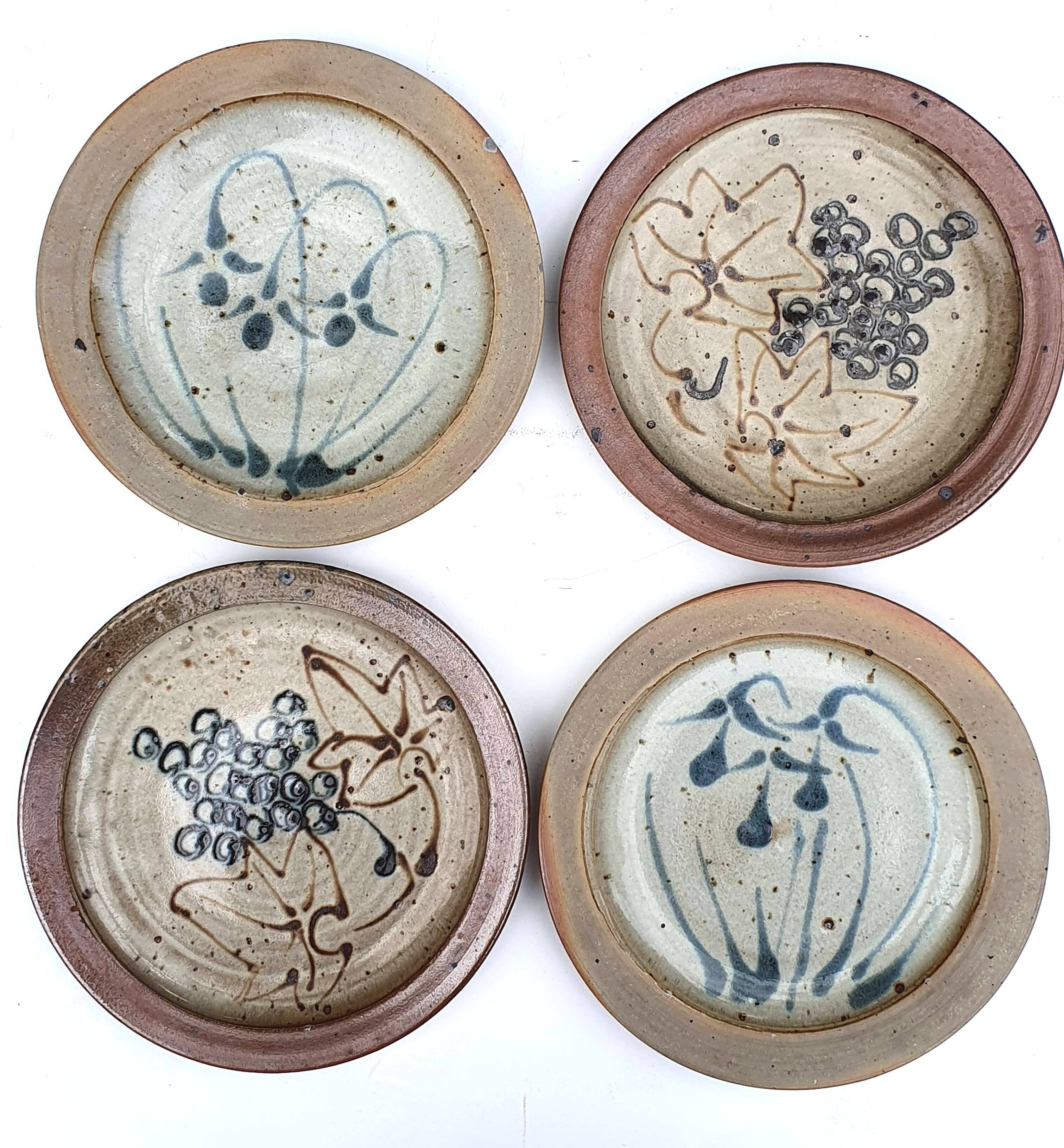 Pyrite stoneware plates