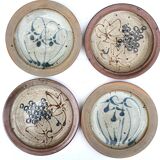 Pyrite stoneware plates