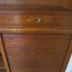 Double curtain cabinet - notary furniture - solid wood - 1970 - industrial style
