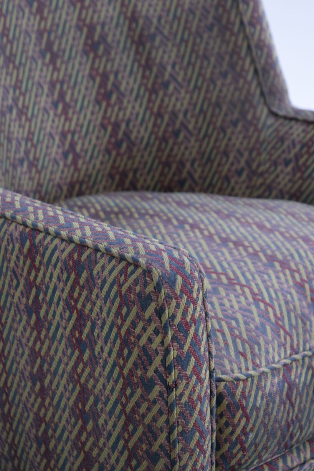 Brazilian Midcentury Modern Armchair in Original Fabric, c1950s