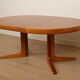 Vintage round dining table | extendable | teak | 120 cm - 220 cm