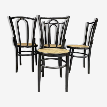 Series of 4 bentwood chairs