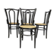 Série de 4 chaises bois courbé