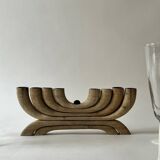 Scandinavian wooden candle holder, Denmark 1970s.