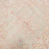 4x7 Pale Red & Cream Vintage Rug, 132x215Cm