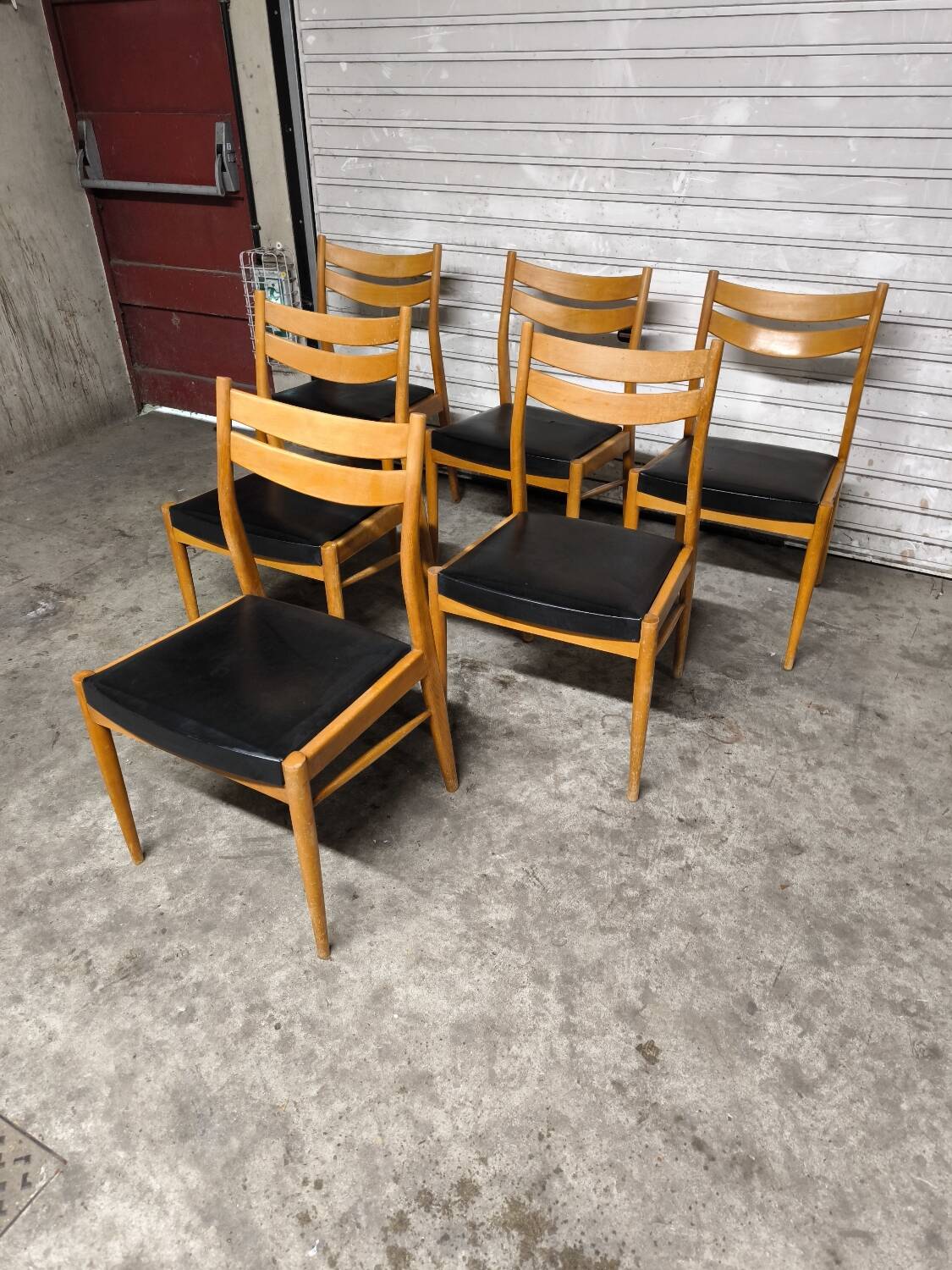 6 chaises scandinave vintage