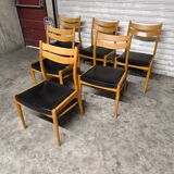 6 vintage Scandinavian chairs