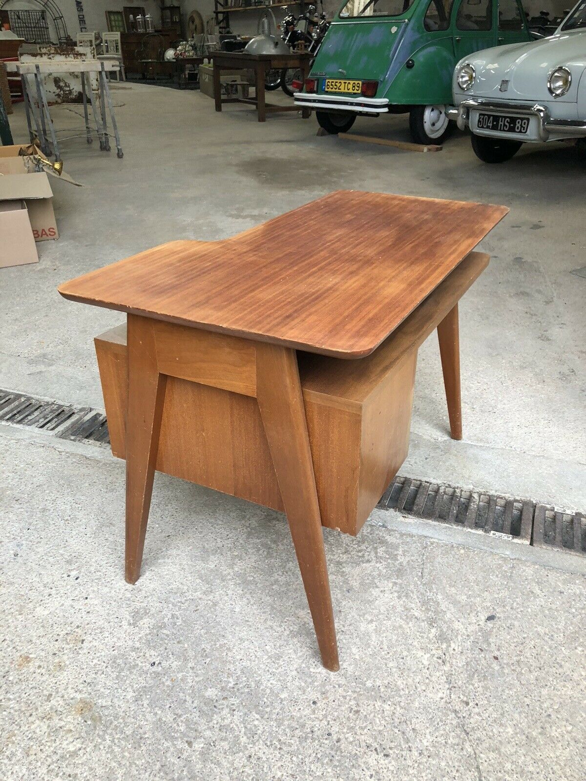 Office foot compass 1950 beech veneer