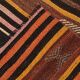 Brown & Red Striped Vintage Kilim Runner Rug, 79x299Cm