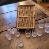 1930 wicker liqueur service basket